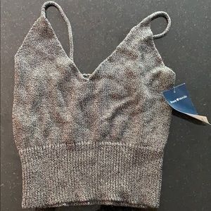 NWT Brandy Melville Knit V Neck Tank Top